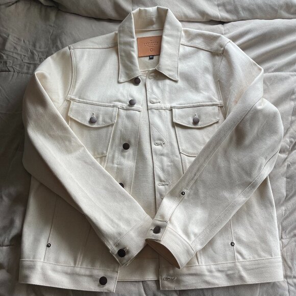 Freenote Classic Denim Jacket - 14oz , Natural Ecru